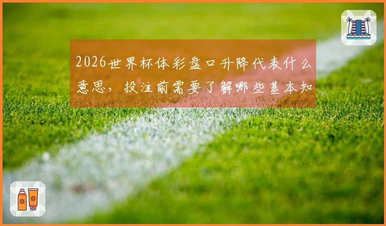 2026世界杯体彩盘口升降代表什么意思，投注前需要了解哪些基本知识